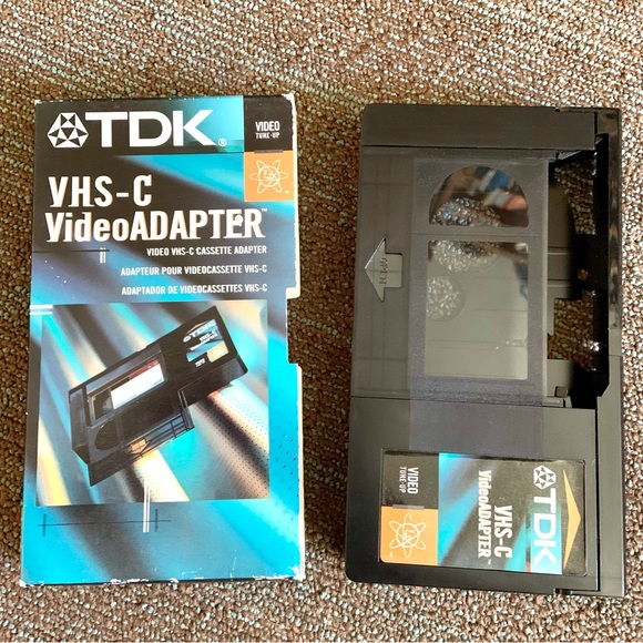 TDK Cameras, Photo & Video Tdk Vhsc Videoadapter Video Cassette Adapter Vhsc To Vhs Vcr